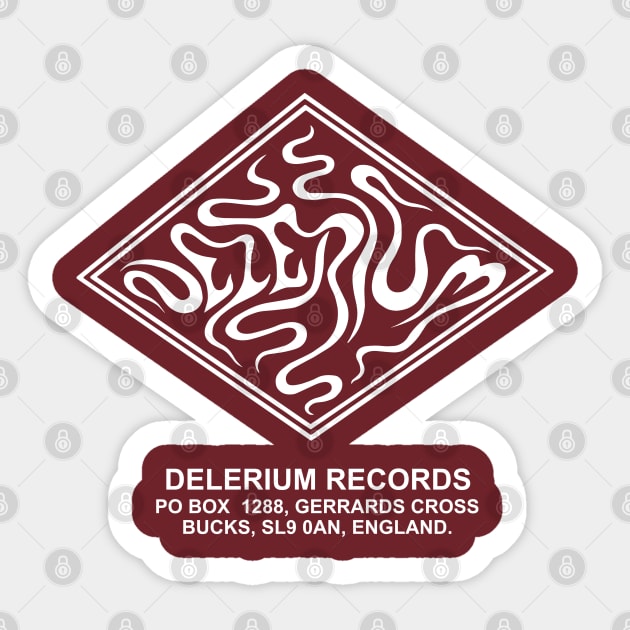 Delerium (white) Sticker by Joada